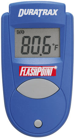 Palm sized, 1.13 ounce infrared thermometer unit requires NO direct 